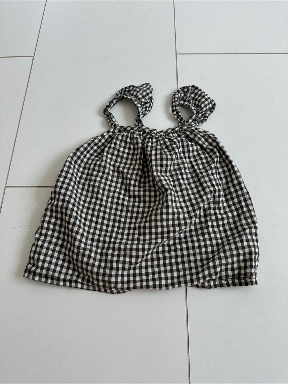 Harper Canyon olive green top 4Y gingham